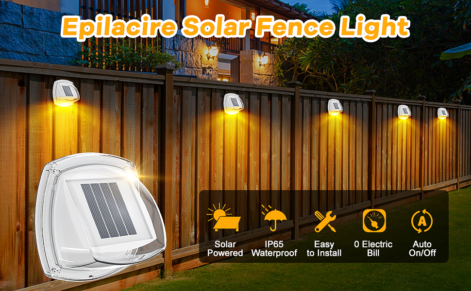 solar fence light