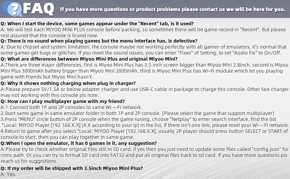 Miyoo Mini Plus FAQ