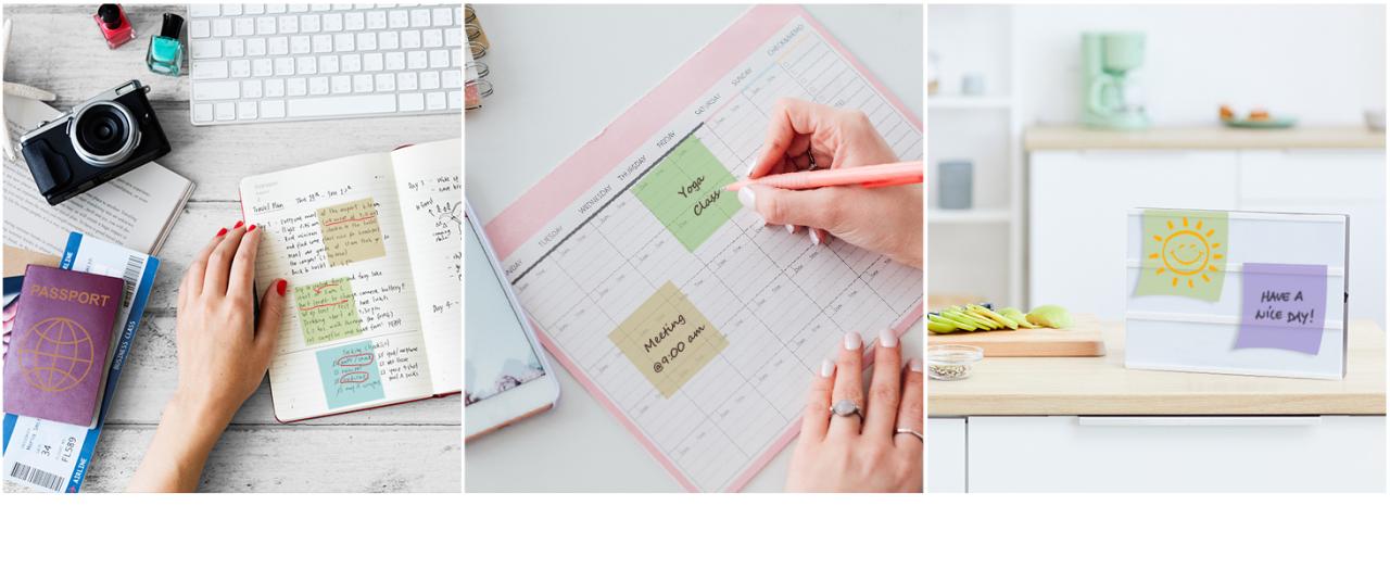 Annual Travel Gym Diet Planner Supplies Transparent Sticky Notes