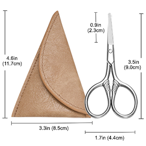 3.5inch Rounded Tip Small Shears Safety Nose, Ear, Eyebrow, Moustache Trimming Kit7