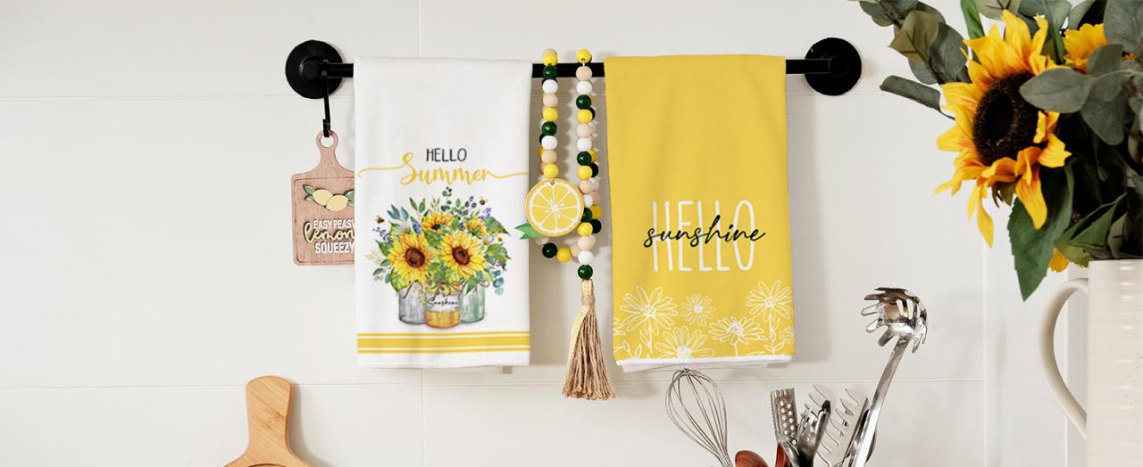 sunflower kitchen towels