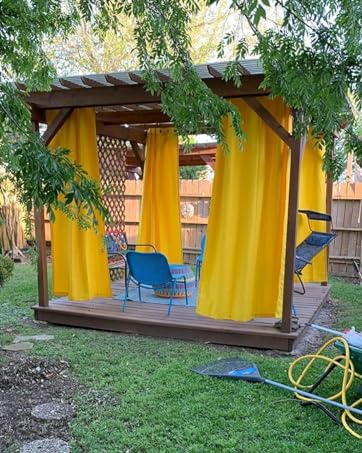 yellow outdoor curtains