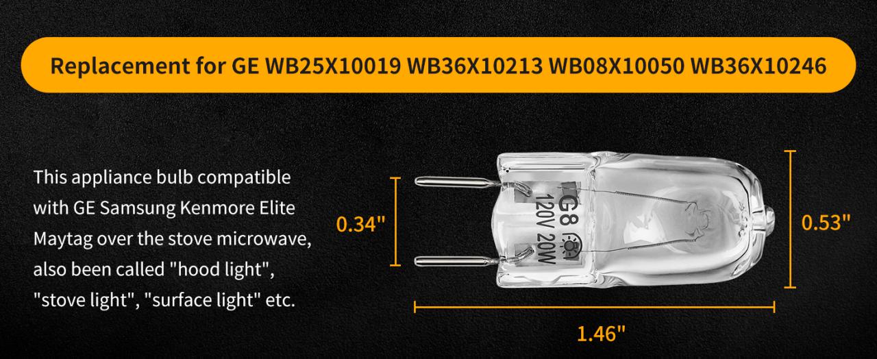 Light Bulb for GE Microwave Oven