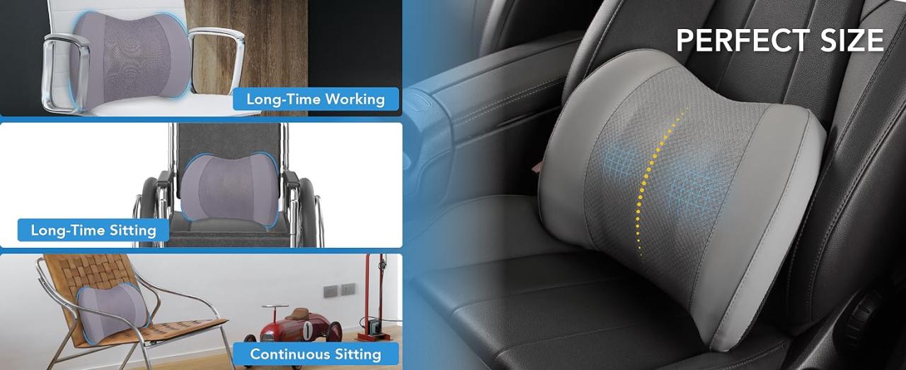 Comfort lumbar pillows offer softness, reduce back pain. Perfect for prolonged driving