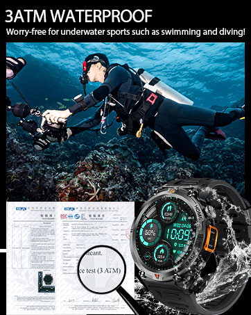  3ATM Waterproof Smartwatch