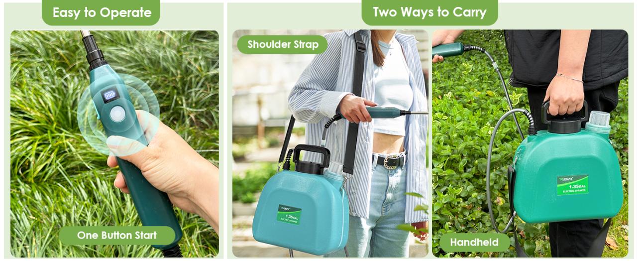 Features of portable garden sprayer