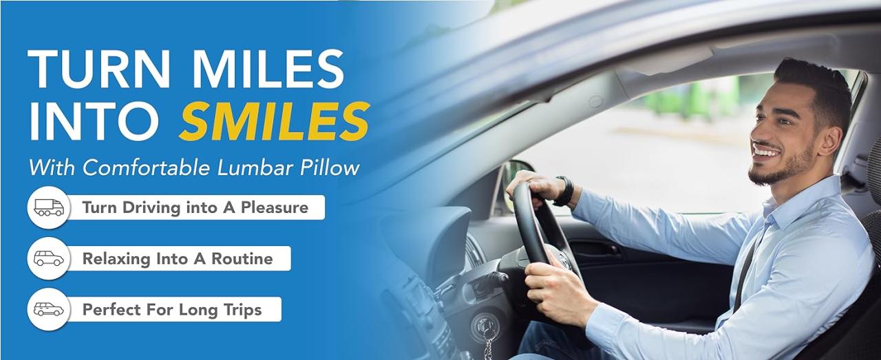 comfortable lumbar support pillow for car