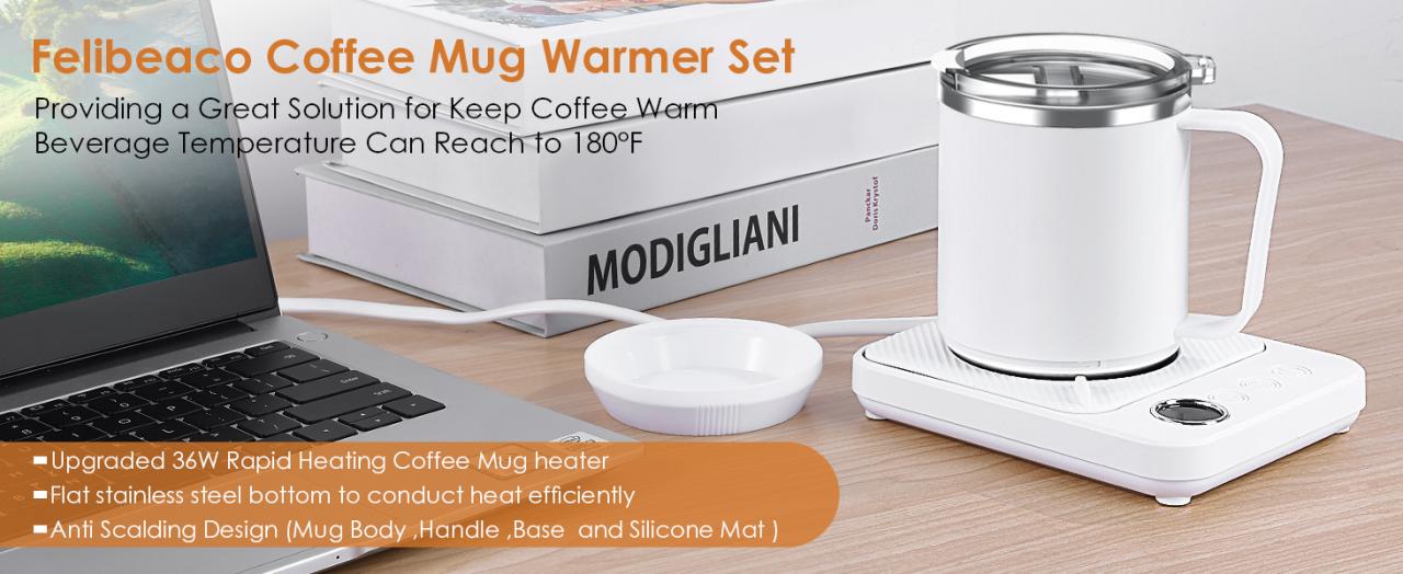  beverage drinks candle Coffee lovers ceramic mug cup warmer set heating heated heater