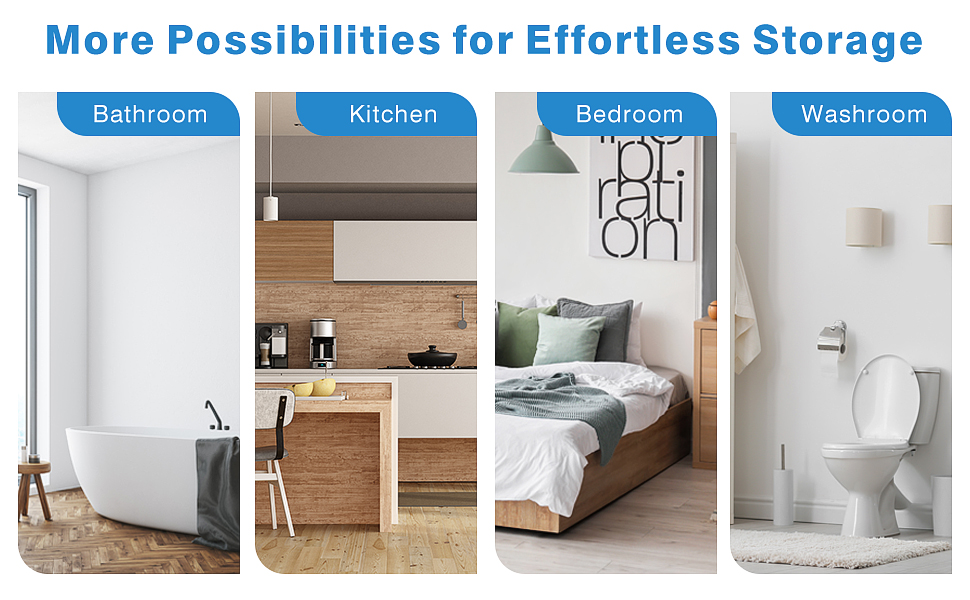 More Possibilities for Effortless Storage:Bathroom,Kitchen,Bedroom,Washroom,Apartment,Home