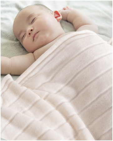 White Stripe Baby Blanket