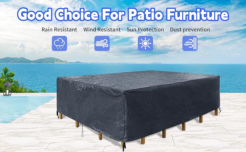  Patio Furniture Covers Outdoor Furniture Cover waterproof  Table Sofa Covers UVproof