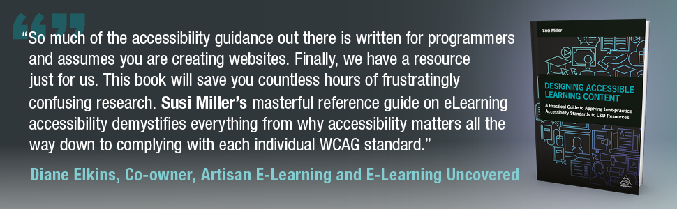 Diane Elkins, Co-owner, Artisan E-Learning and E-Learning Uncovered endorsement