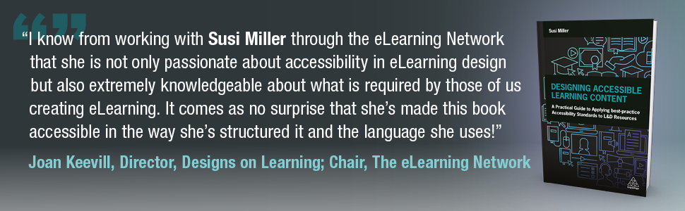 Joan Keevil, Director, Designs on Learning; Chair, the eLearning Network endorsement