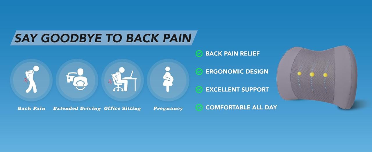  lumbar support pillow for car ensure coziness, straighten the back, and aid mental clarity. 