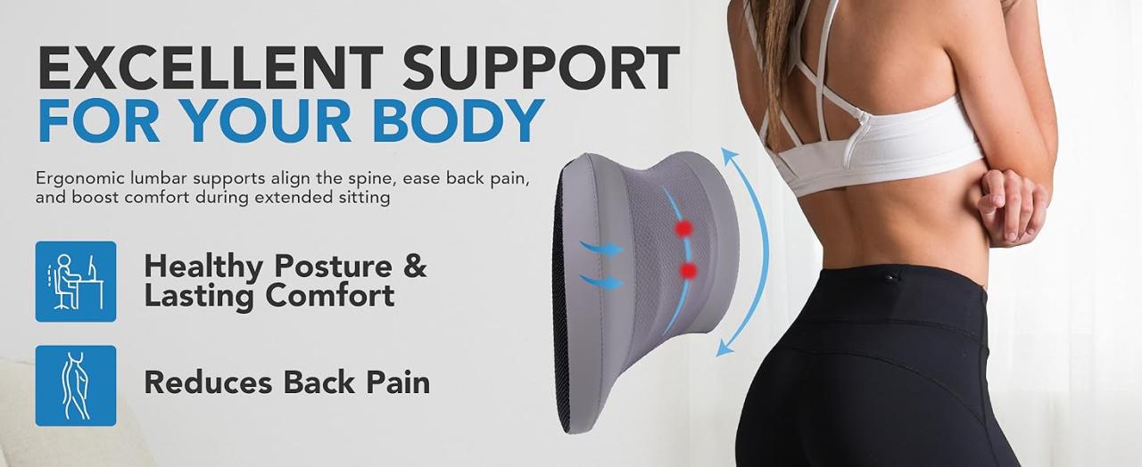 back support pillow rests offer relaxation, back pain relief. Suitable for long sitting