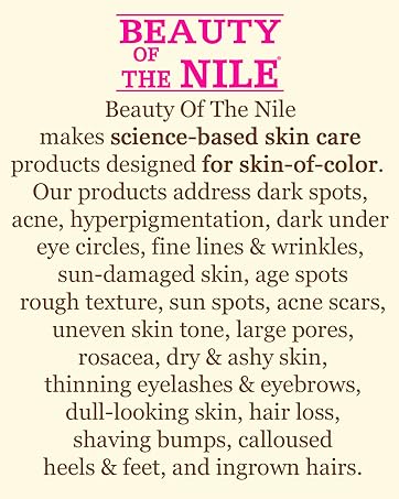 Products from Beauty Of The Nile science-based skin care for skin-of-color