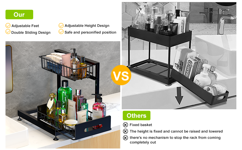 kitchen sink organizer under cabinet