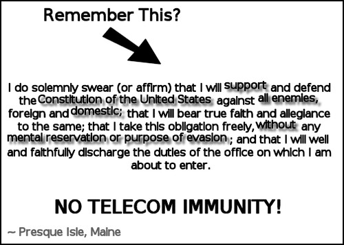 no telecom immunity!