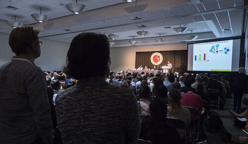 Walter Ferlin, PhD speaks during Friday Scientific Workshop on Tumor Immune Interactions in Lymphoid Malignancies