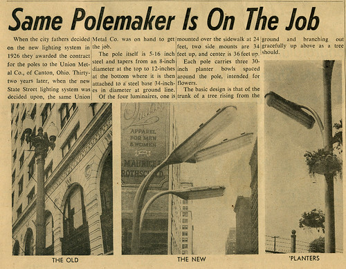 Zeitungsbeilage aus Chicago vom 13. November 1958 zur Eröffnung der neuen Sraßenbeleuchtung.