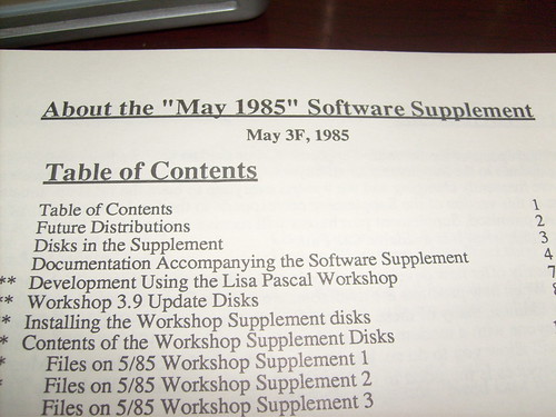 1985 Software Supplement