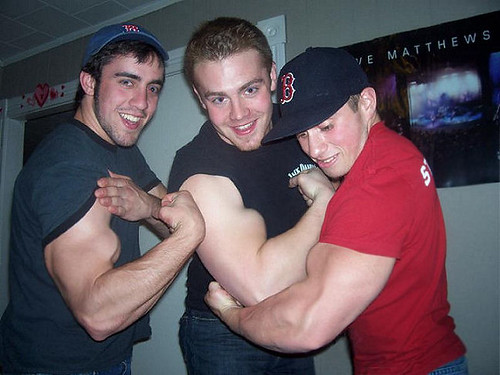 Red Sox fanatic arms.