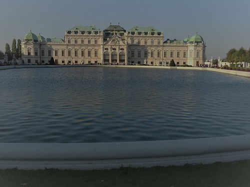 Wien, 3. Bezirk (the art of very famous baroque buildings of Vienna) - Schloss Belvedere - Palacio de Belvedere, Belvedere Palace, Palazzo di Belvedere, le Palais de Belvedere (the upper part), Prinz-Eugen-Straße/Landstraßer Gürtel